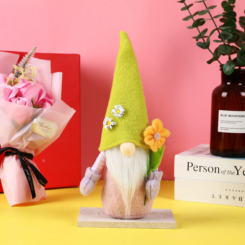 Spring Flower Gnome Dolls for Whimsical Home Decor