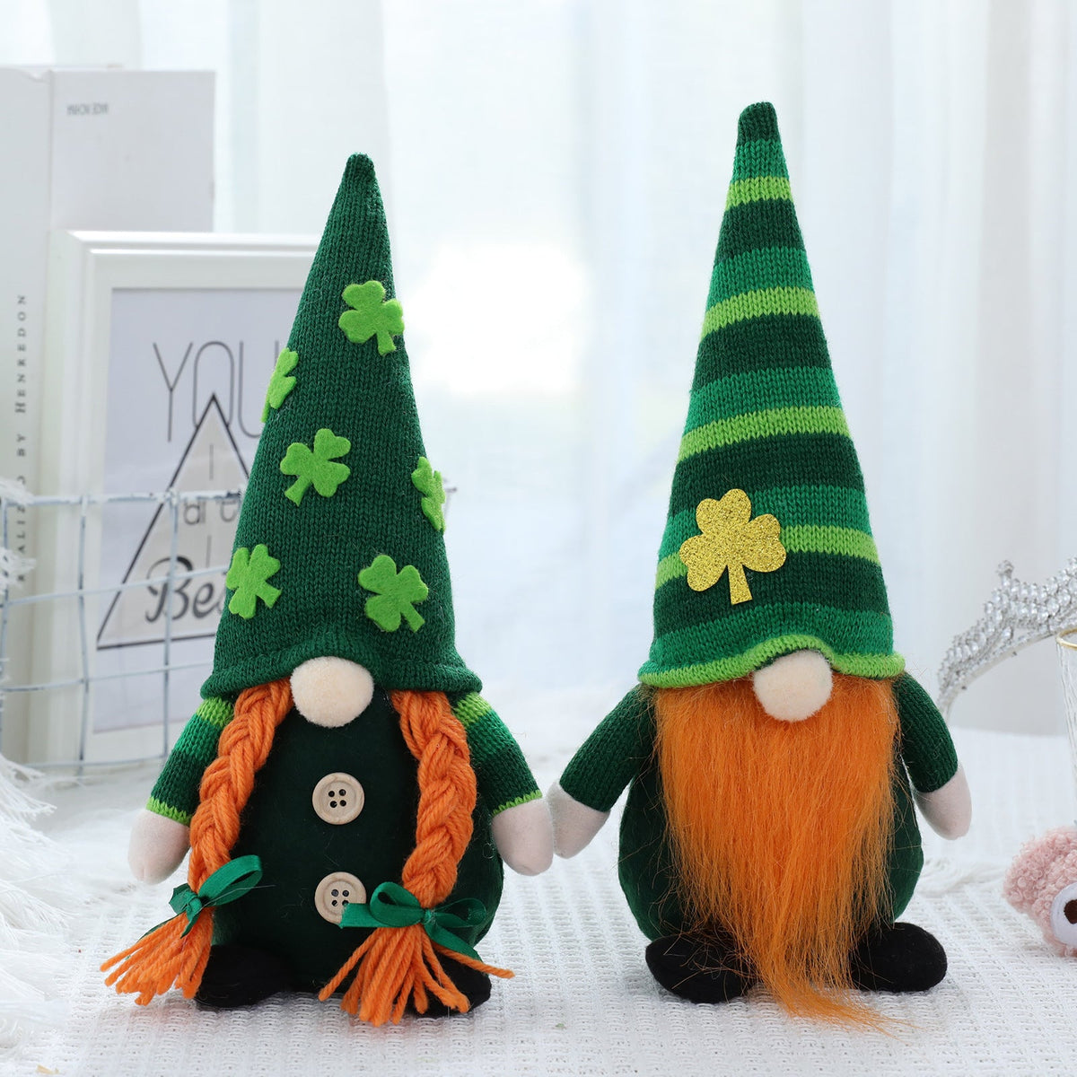 St. Patrick's Day Gnome Set for Festive Tabletop Decor