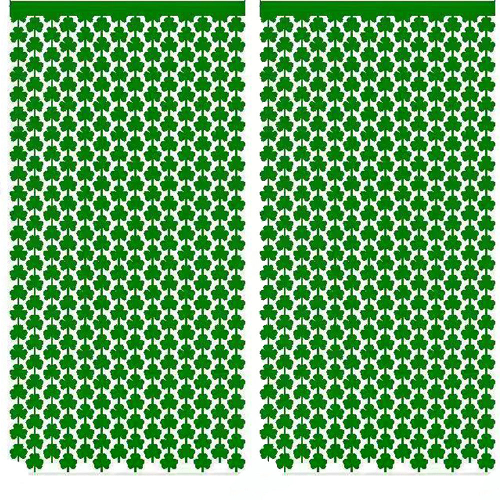 St. Patrick’s Day Clover Curtain Green Party Backdrop