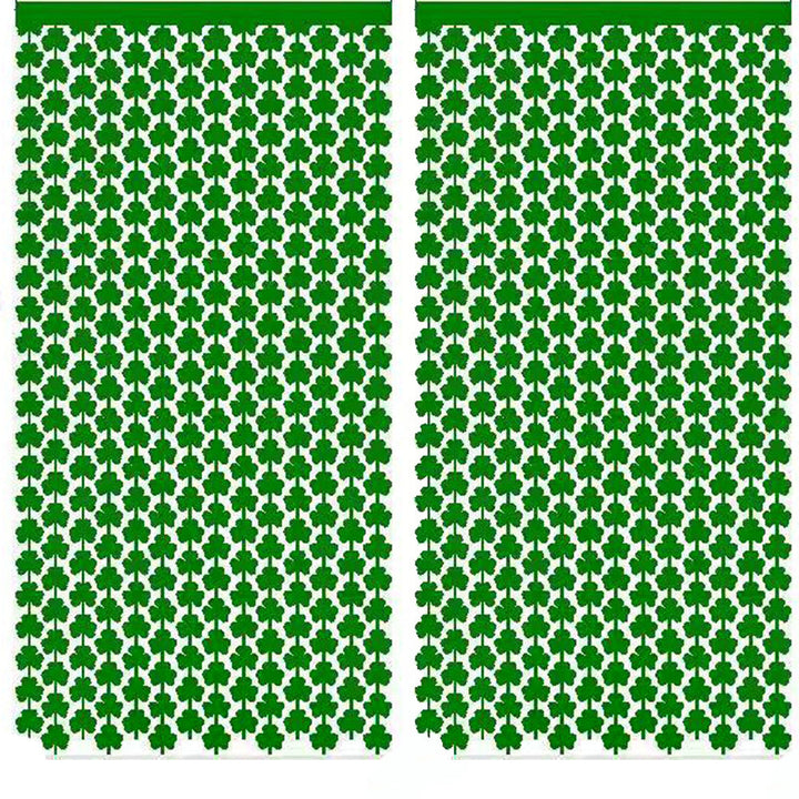St. Patrick’s Day Clover Curtain Green Party Backdrop