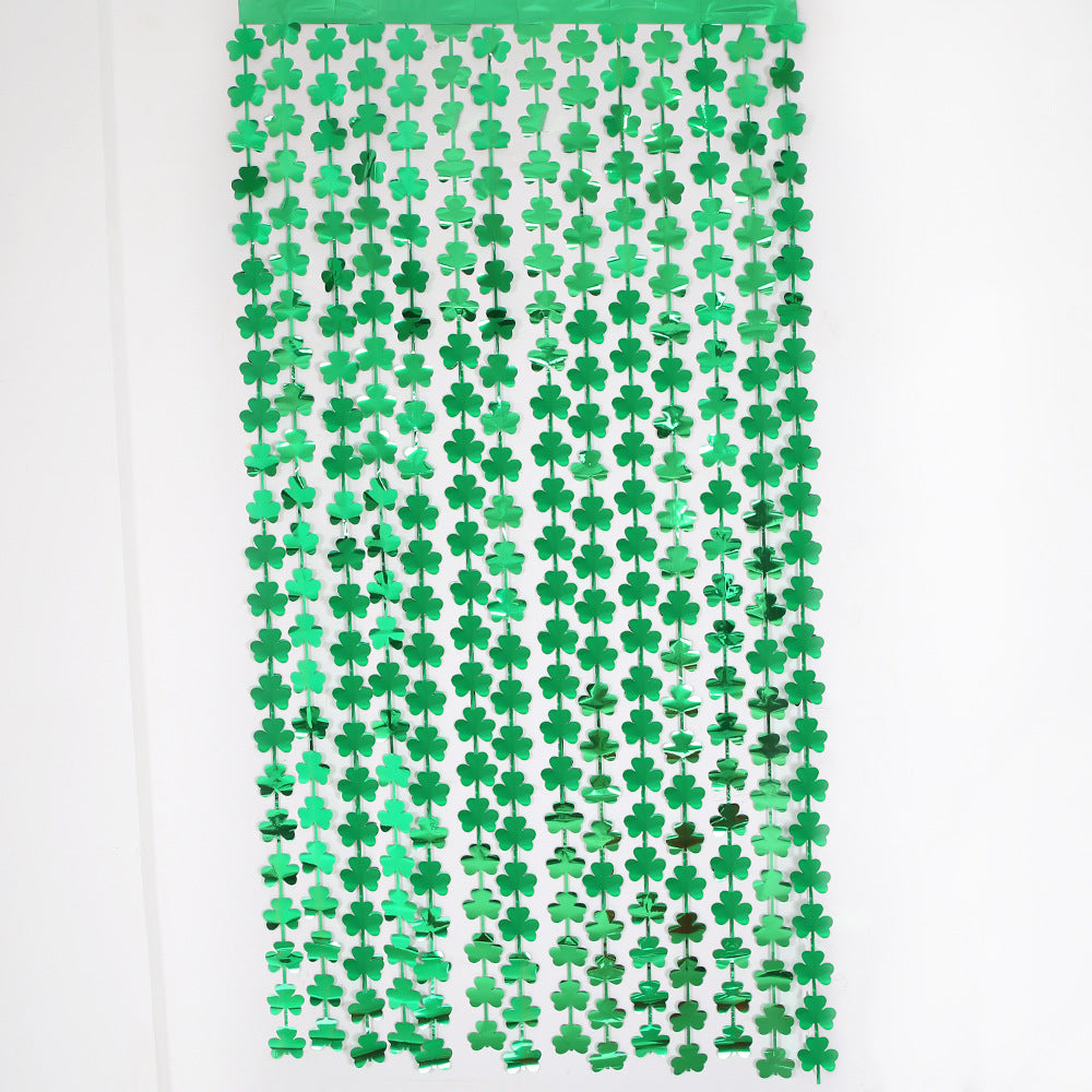 St. Patrick’s Day Clover Curtain Green Party Backdrop