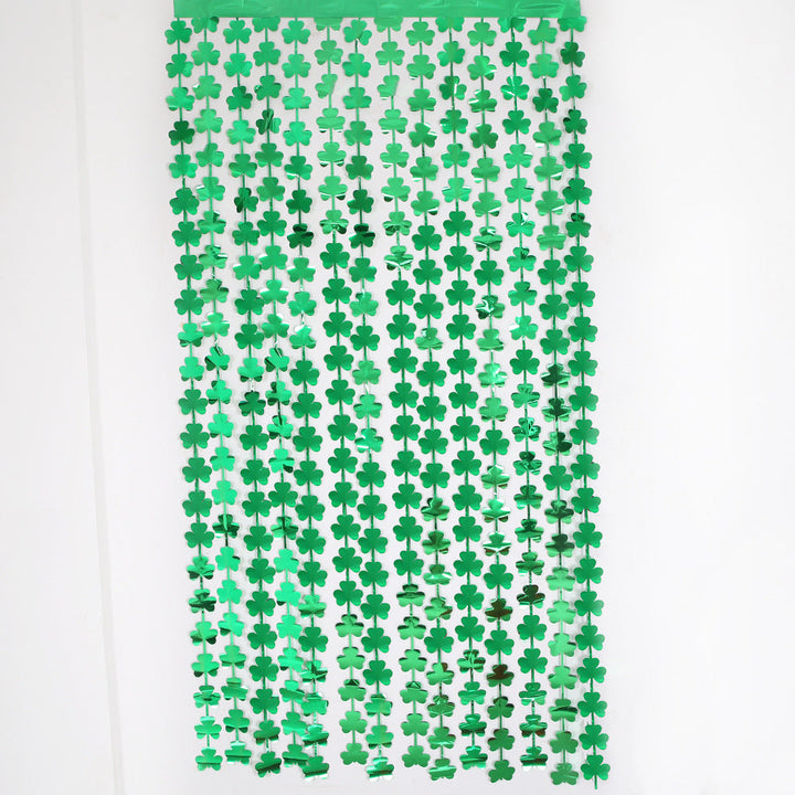 St. Patrick’s Day Clover Curtain Green Party Backdrop