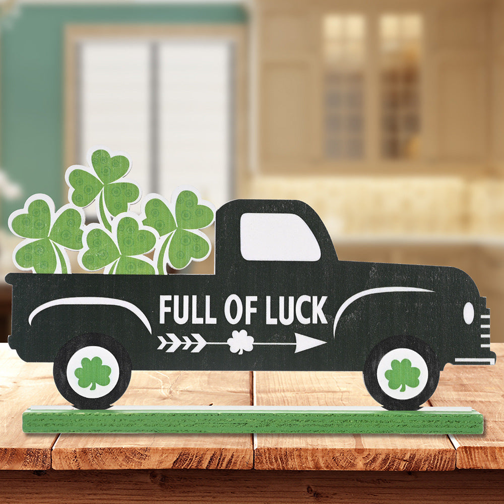 St. Patrick’s Day Wooden Ornament Tabletop Decoration
