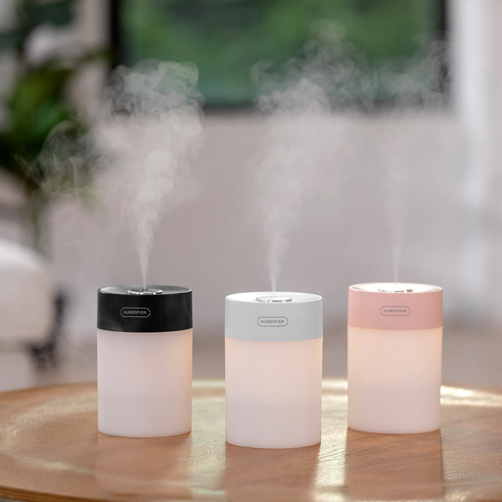 Mini USB Desktop Humidifier with Warm Glow Night Light