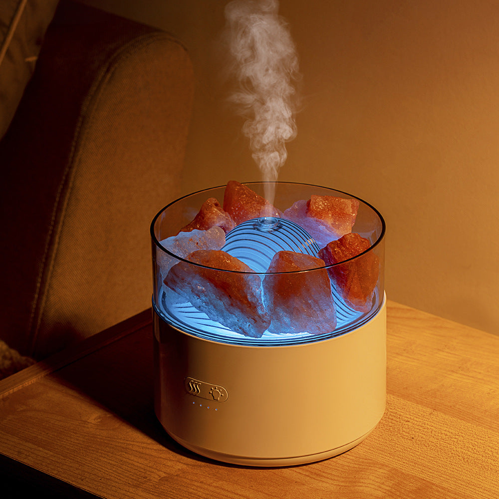 Salt Lamp Humidifier with Ambient Light for Bedroom
