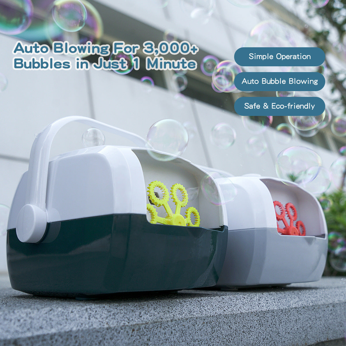 Automatic Bubble Machine for 3,000+ Bubbles/Minute