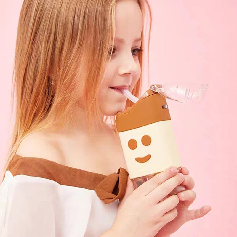 Kids Popsicle Water Bottle With Straw, Leakproof Tritan