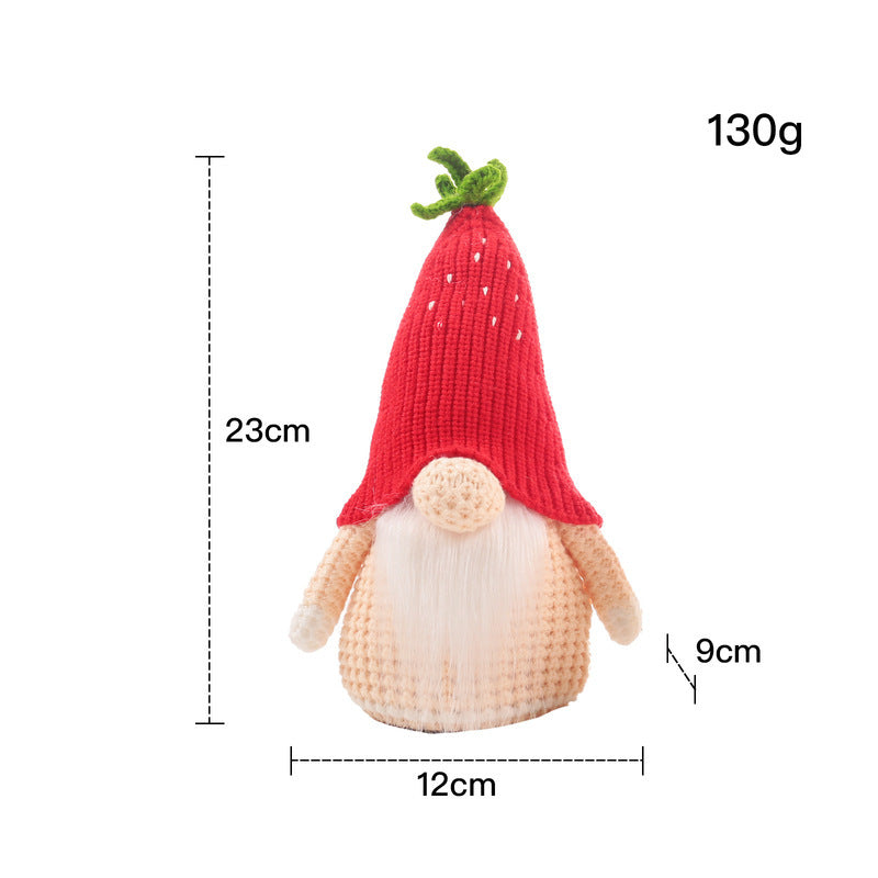 Knitted Fruit Gnome Decor Set for Cozy Seasonal Charm