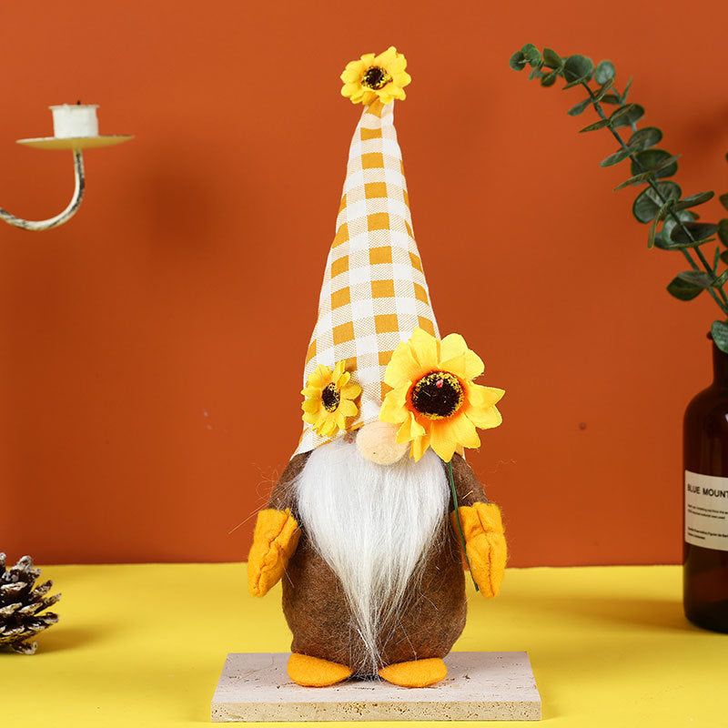 Sunflower Gnome Set for Cheerful Summer Home Decor
