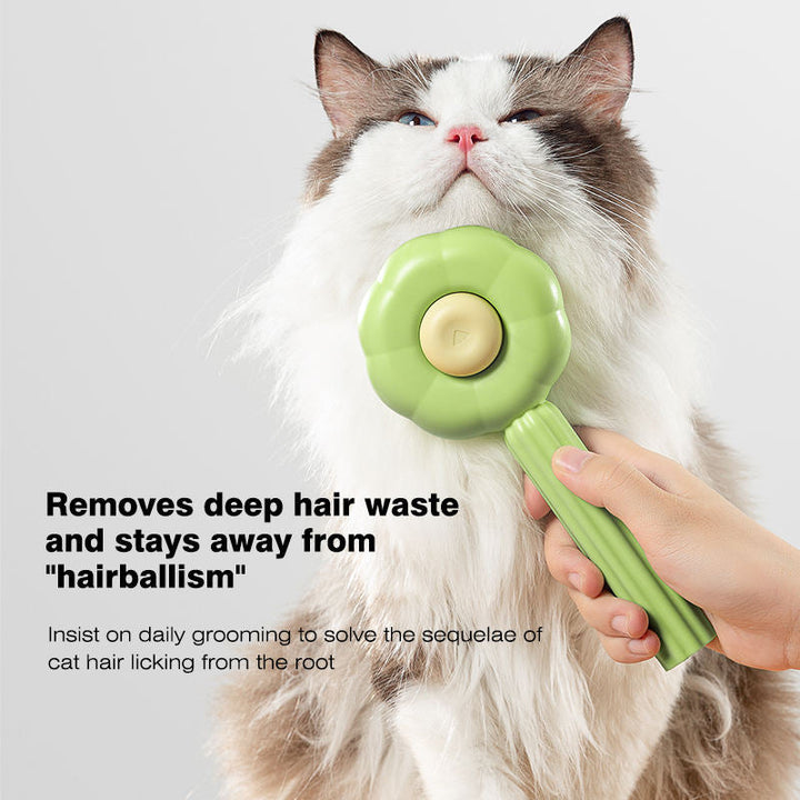 Self-Cleaning Cat Comb for Less Fur and Hairballs