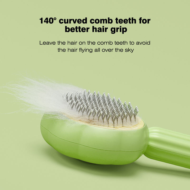 Self-Cleaning Cat Comb for Less Fur and Hairballs