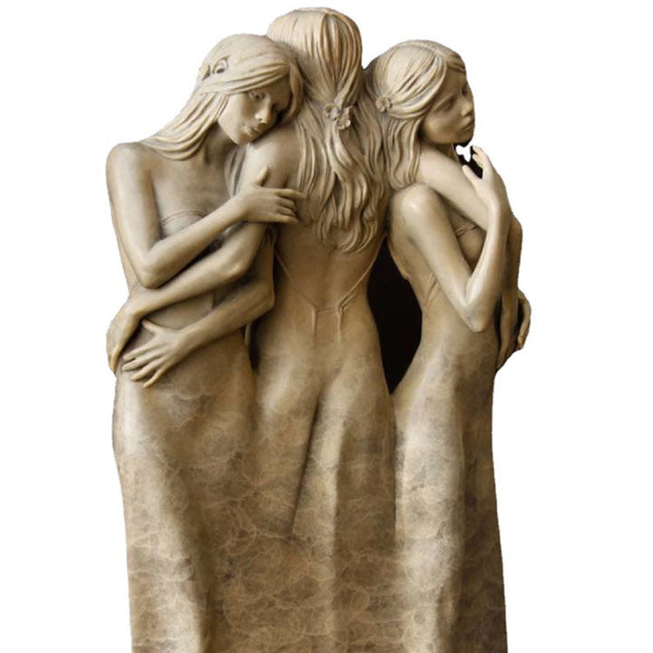 Three Goddess Sculpture Statue for Classical Home Decor
