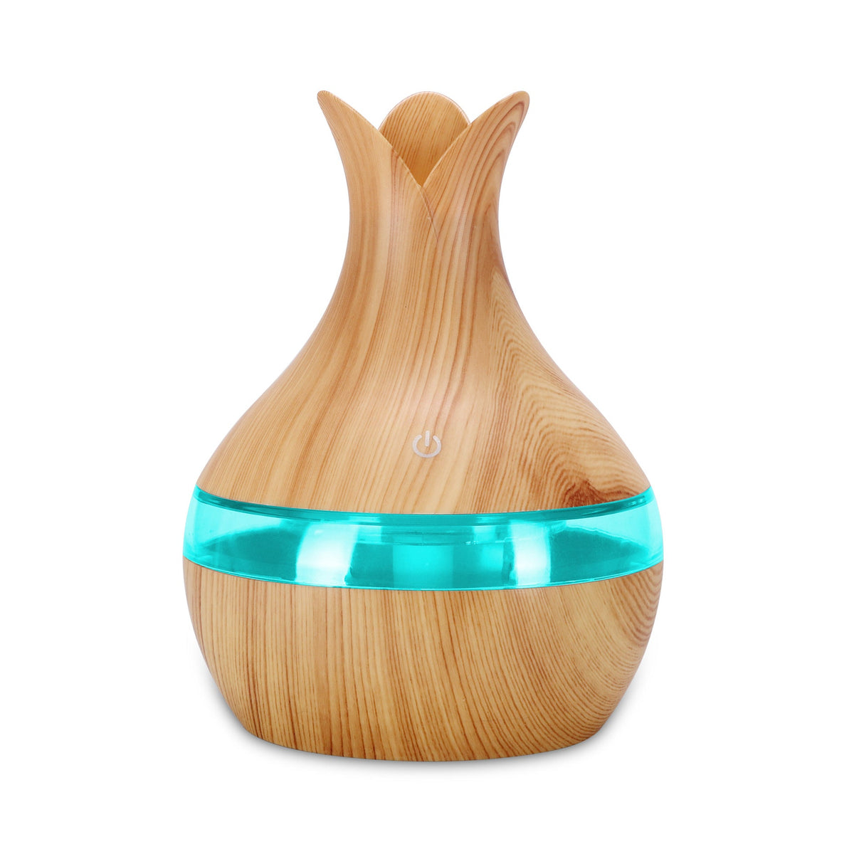 Wood-Grain Desk Humidifier with Color-Changing LED Glow