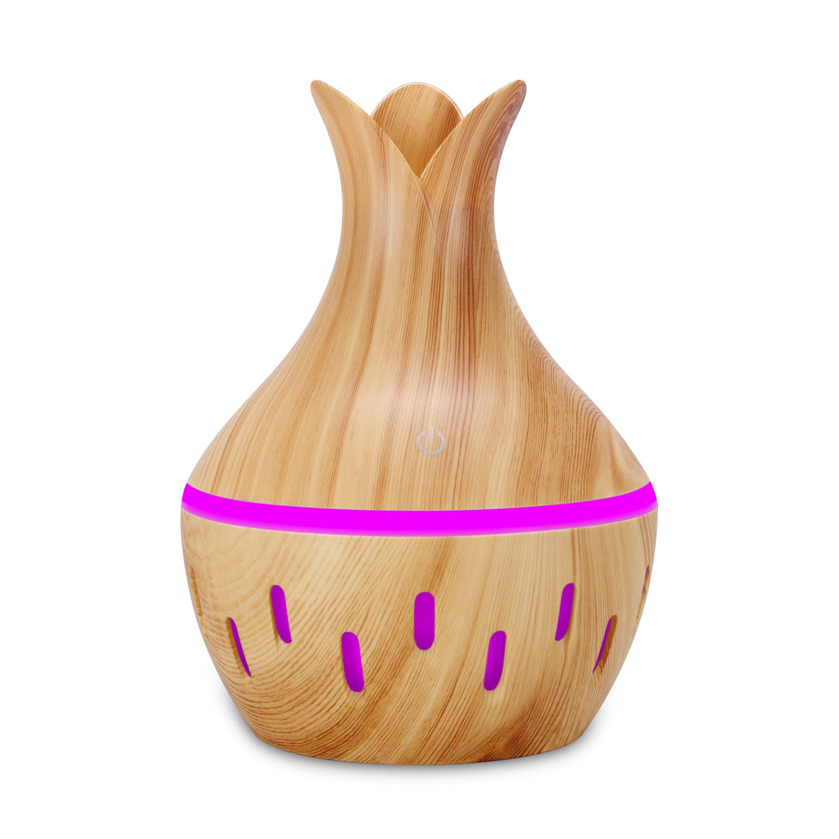 Wood-Grain Desk Humidifier with Color-Changing LED Glow