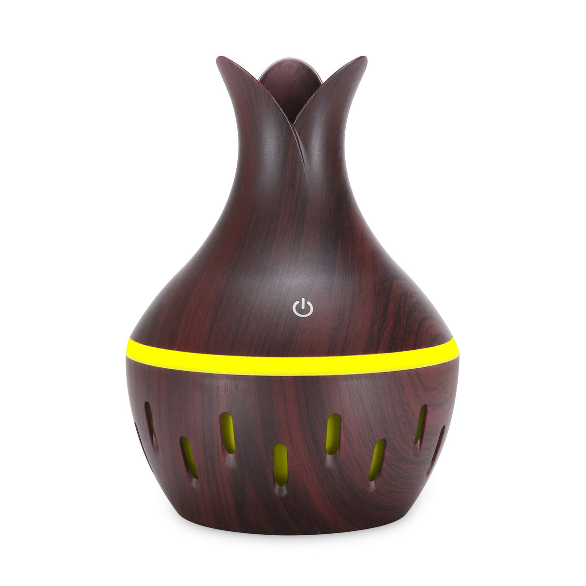 Wood-Grain Desk Humidifier with Color-Changing LED Glow