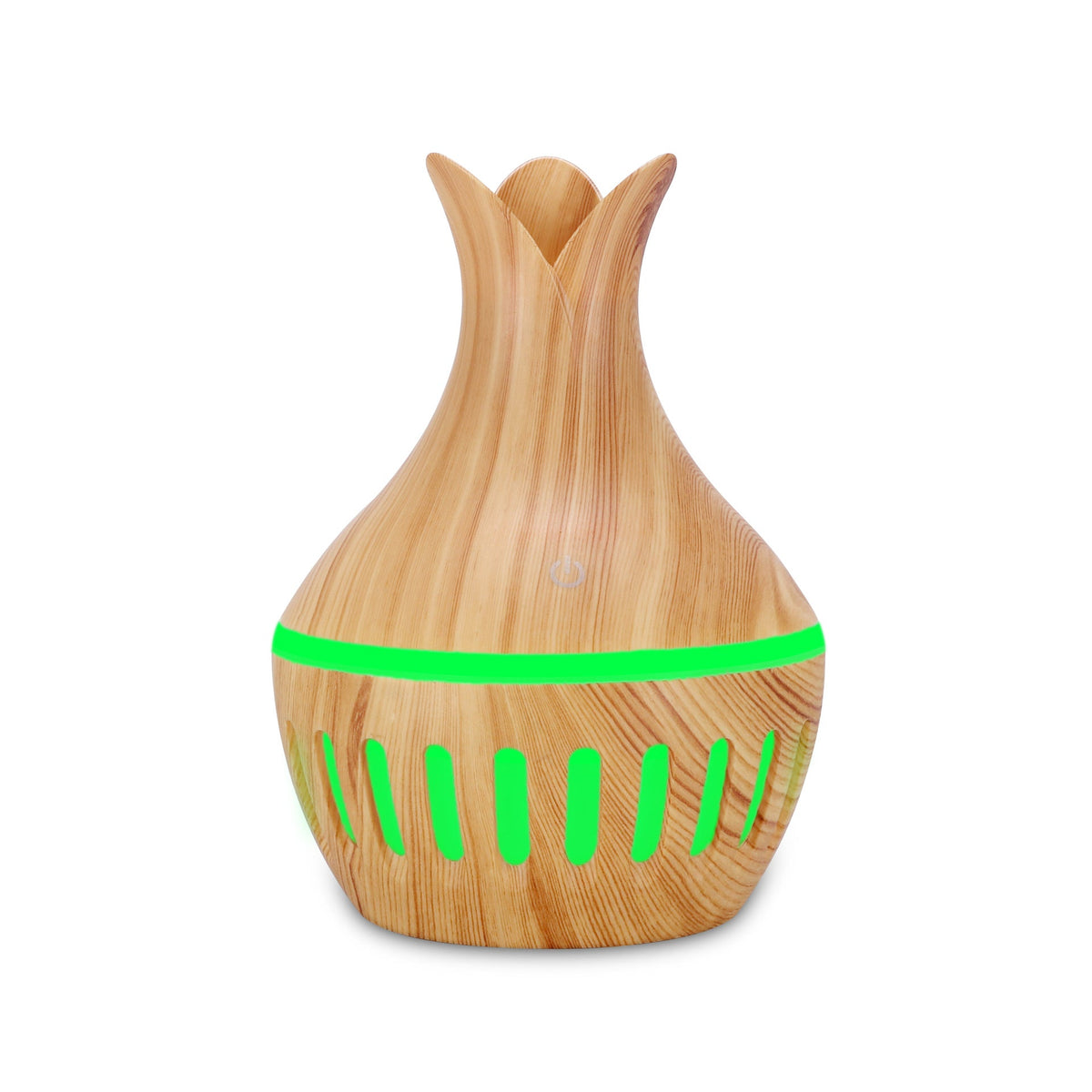 Wood-Grain Desk Humidifier with Color-Changing LED Glow