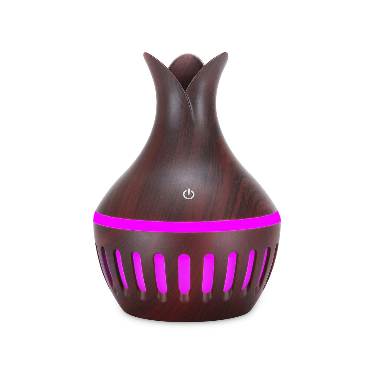 Wood-Grain Desk Humidifier with Color-Changing LED Glow