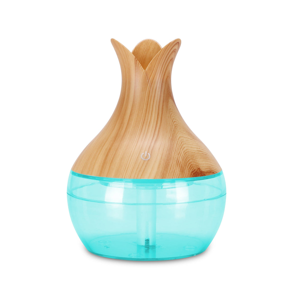 Wood-Grain Desk Humidifier with Color-Changing LED Glow