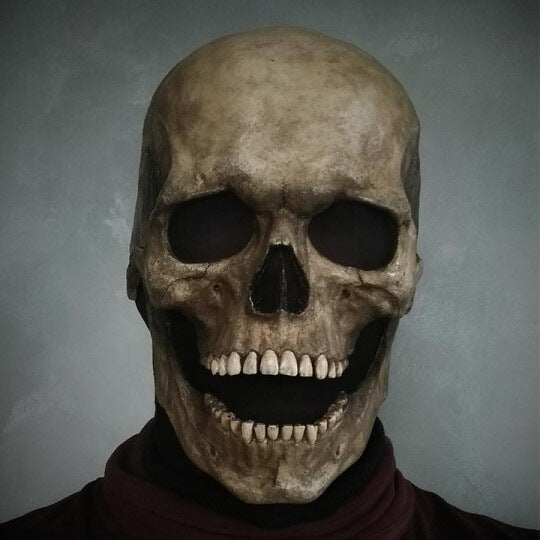 Movable Jaw Skull Mask for Realistic Halloween Costumes