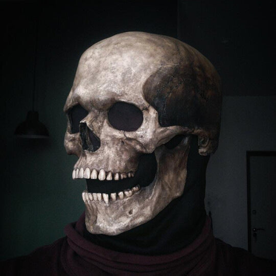 Movable Jaw Skull Mask for Realistic Halloween Costumes