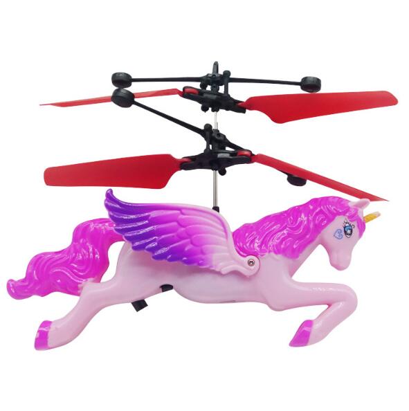 Hand-Controlled Flying Unicorn Toy for Indoor Play