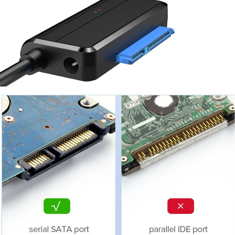 USB 3.0 to SATA Adapter Cable for Bare 2.5 and 3.5 Drives