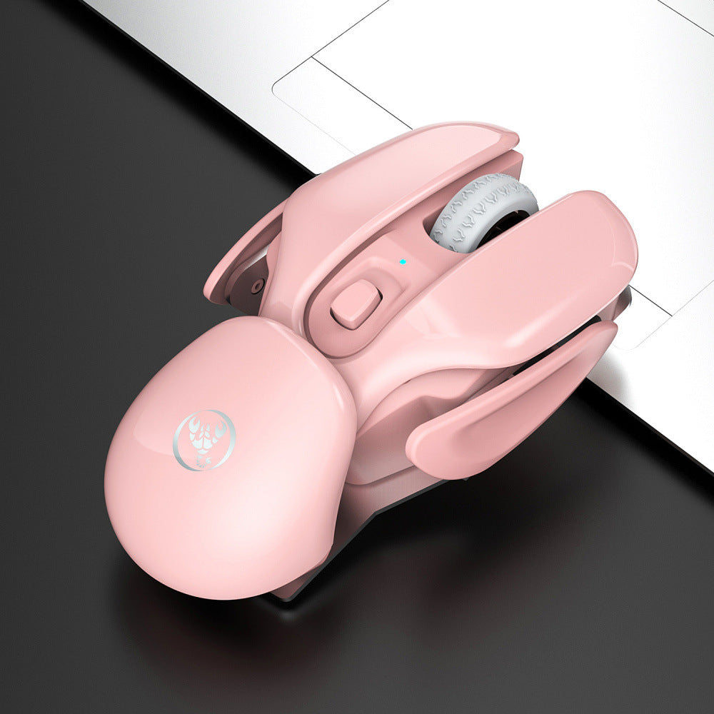 Rechargeable Pink Wireless Mouse 1600 DPI for Desks