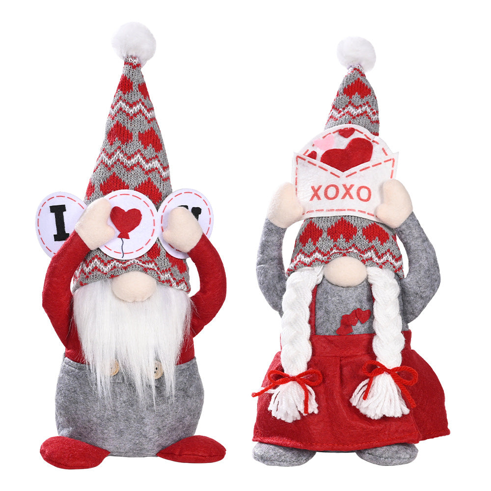 Valentine's Day Gnome Decorations Set for Cozy Displays