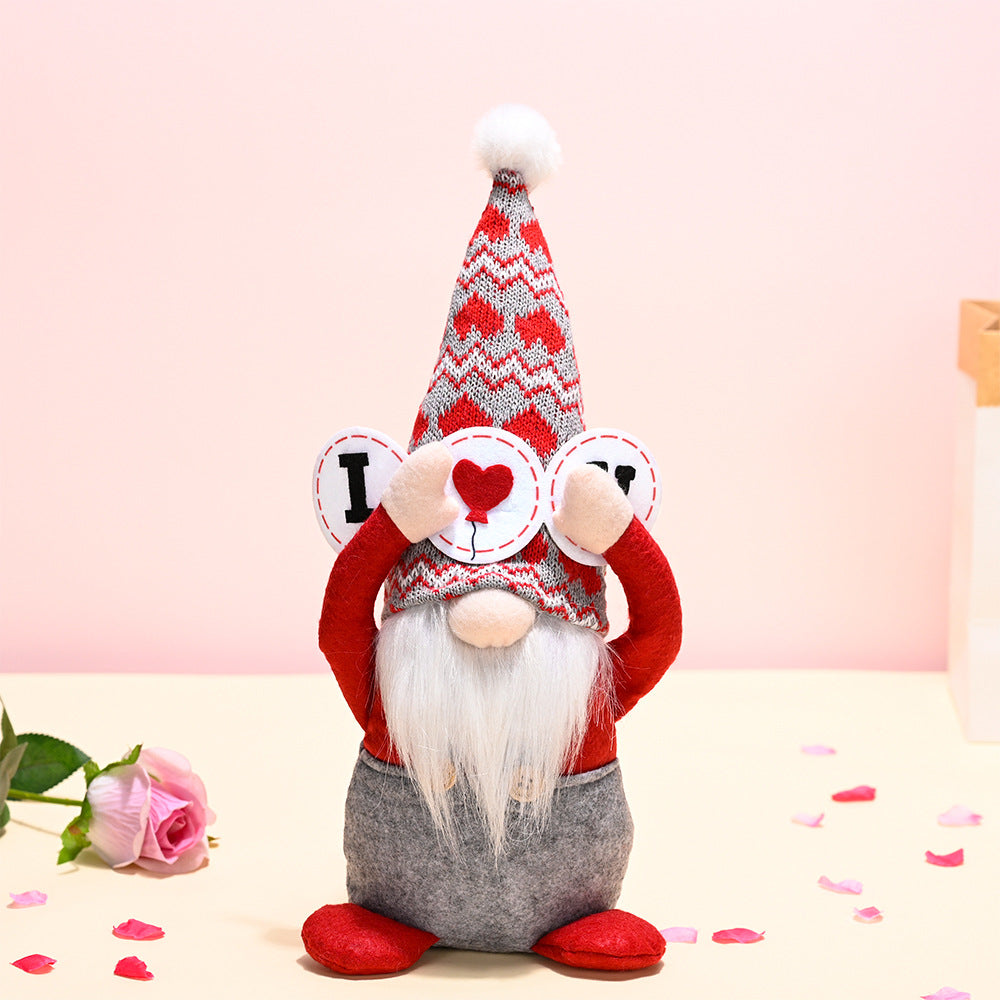 Valentine's Day Gnome Decorations Set for Cozy Displays