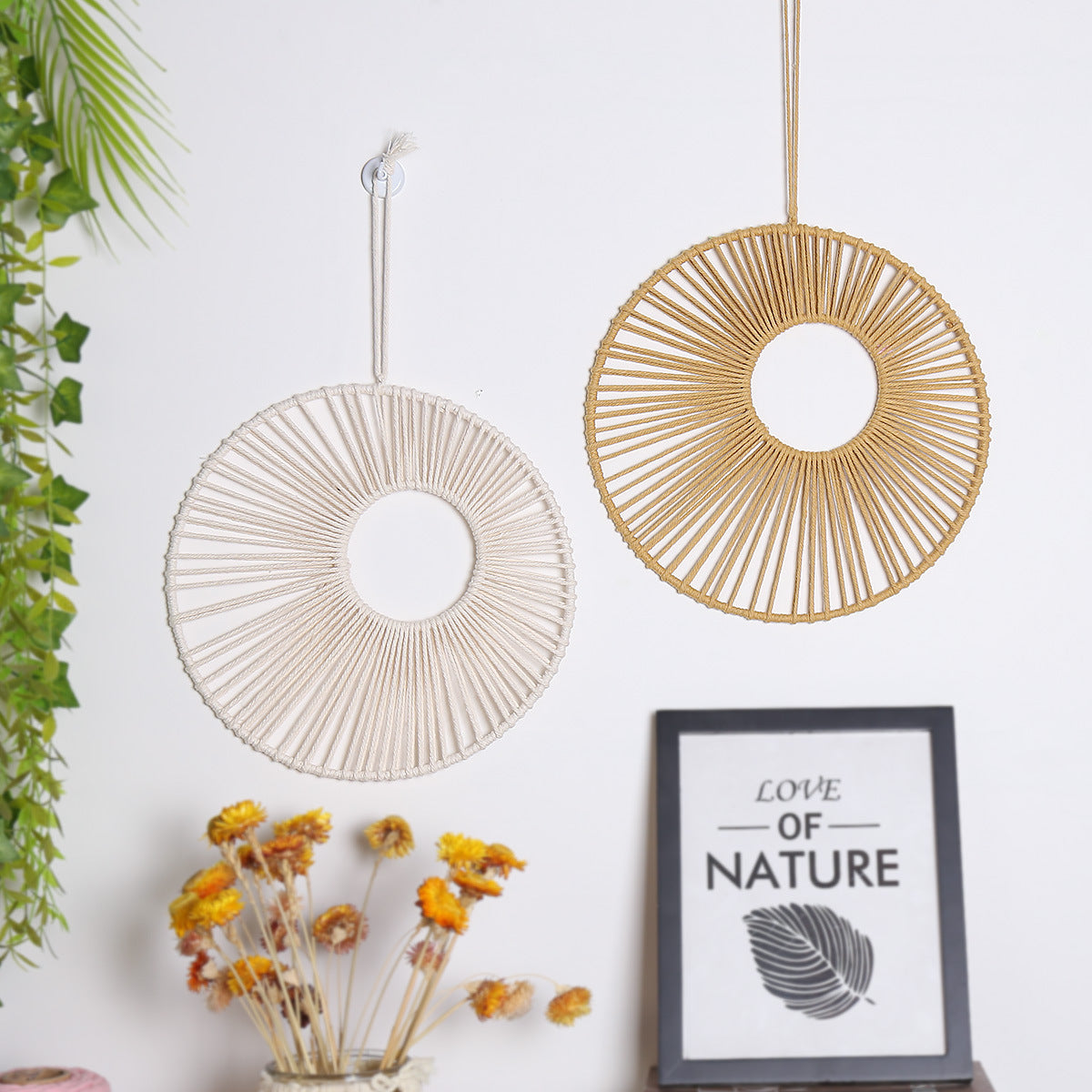 Handmade Metal Wall Decor Pendant for Boho Texture