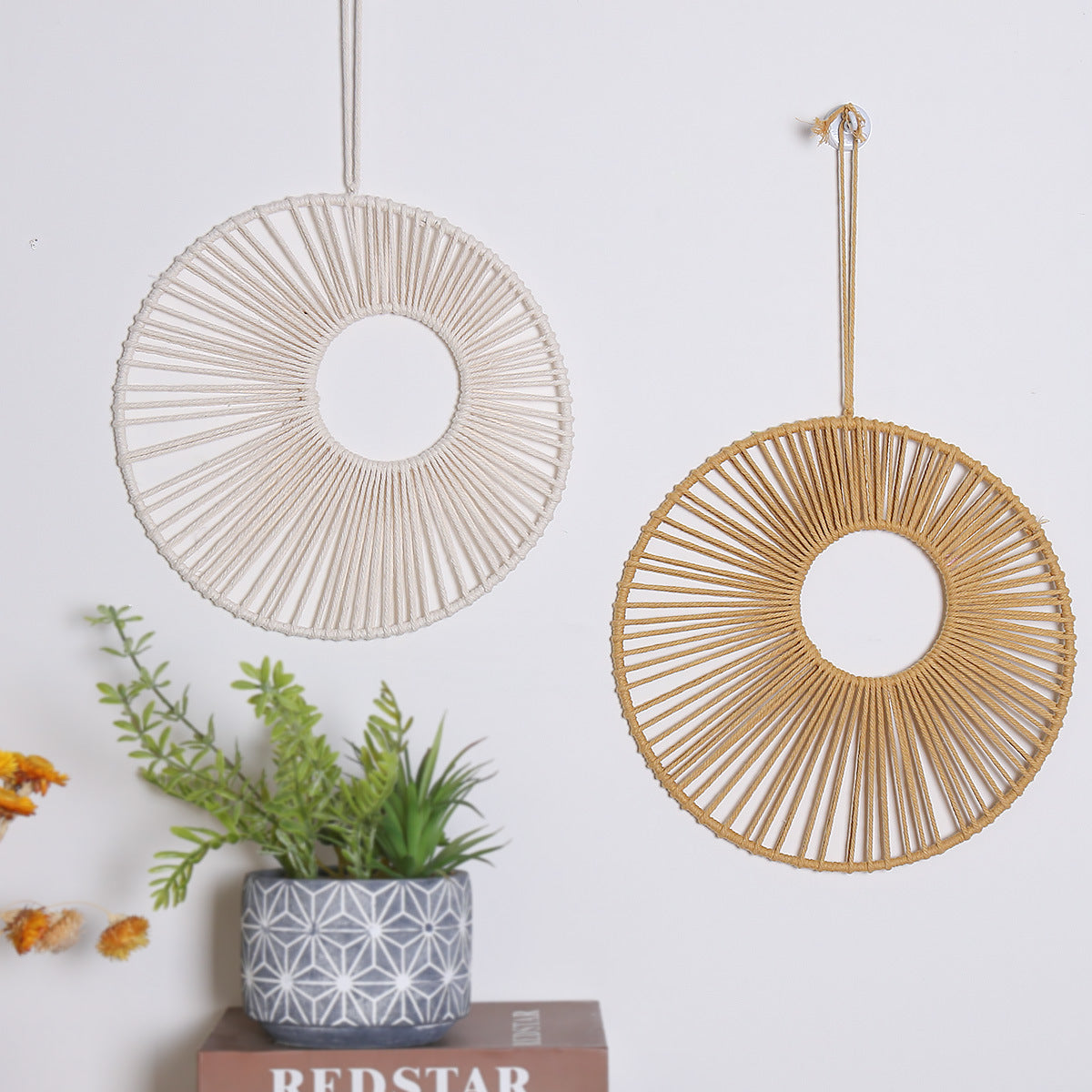 Handmade Metal Wall Decor Pendant for Boho Texture
