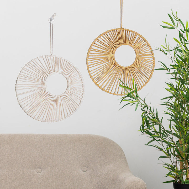 Handmade Metal Wall Decor Pendant for Boho Texture