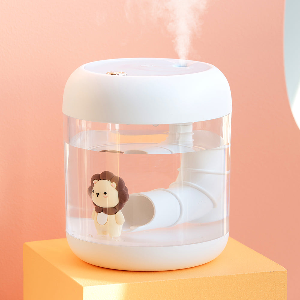 Cute Mini USB Desk Humidifier with Figurine LED Glow