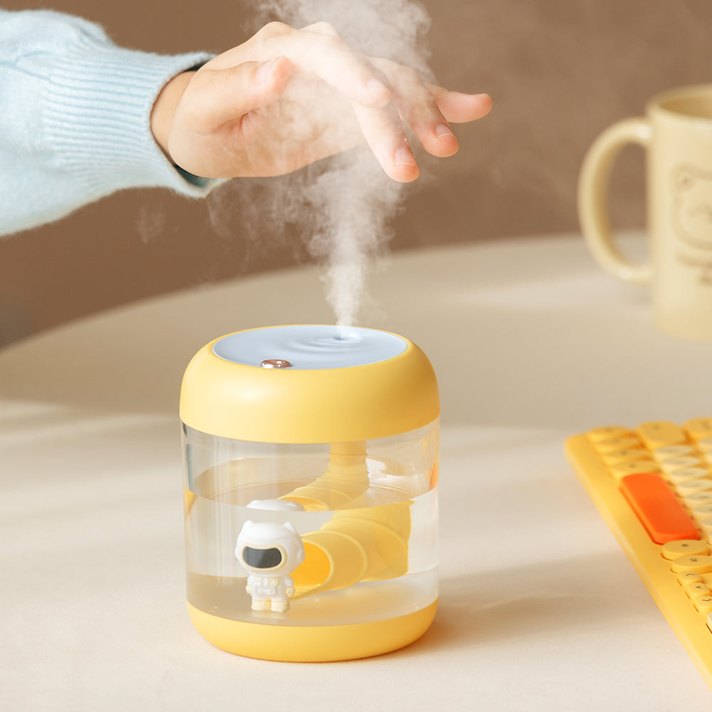 Cute Mini USB Desk Humidifier with Figurine LED Glow