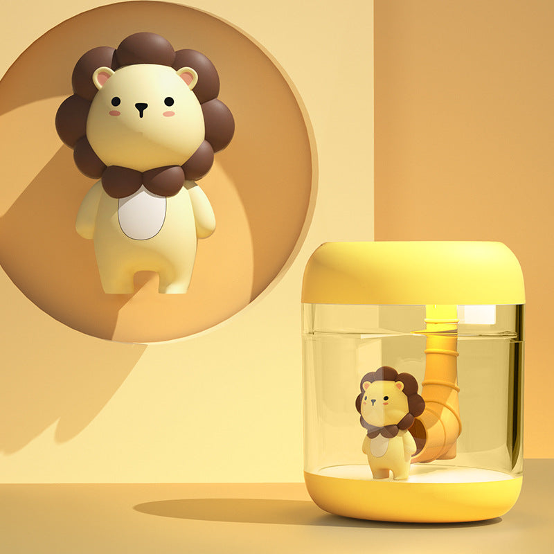Cute Mini USB Desk Humidifier with Figurine LED Glow