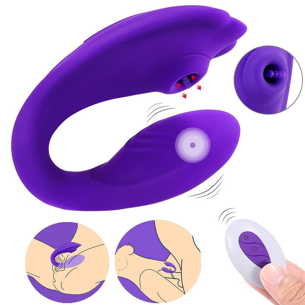 Wearable Vibrator for Hands-Free Couples Play, Purple