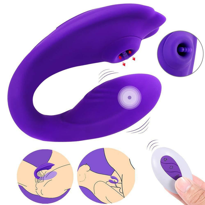 Wearable Vibrator for Hands-Free Couples Play, Purple