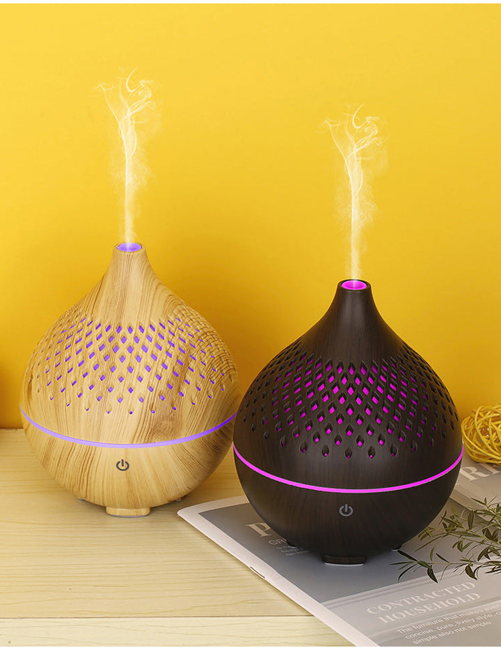 Wood Grain Mini Aroma Diffuser for Desk, Bedside & Car