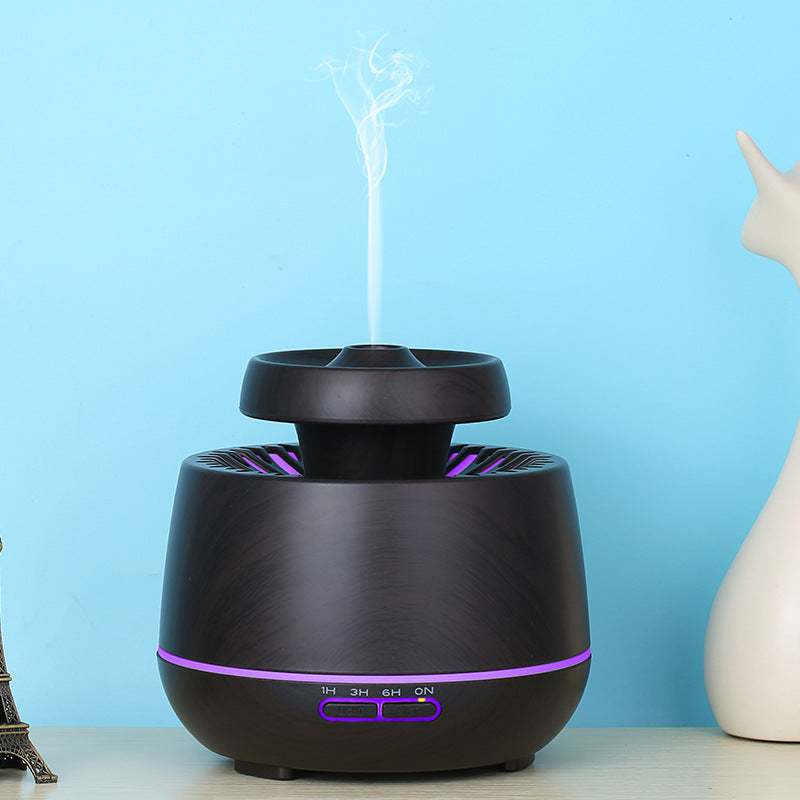 Wood Grain Aromatherapy Diffuser with Color LED Glow