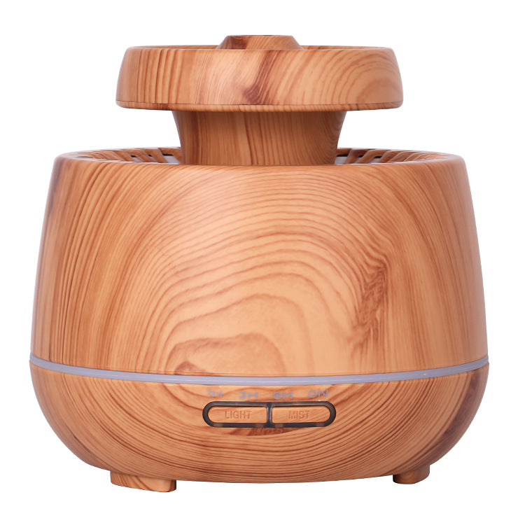 Wood Grain Aromatherapy Diffuser with Color LED Glow