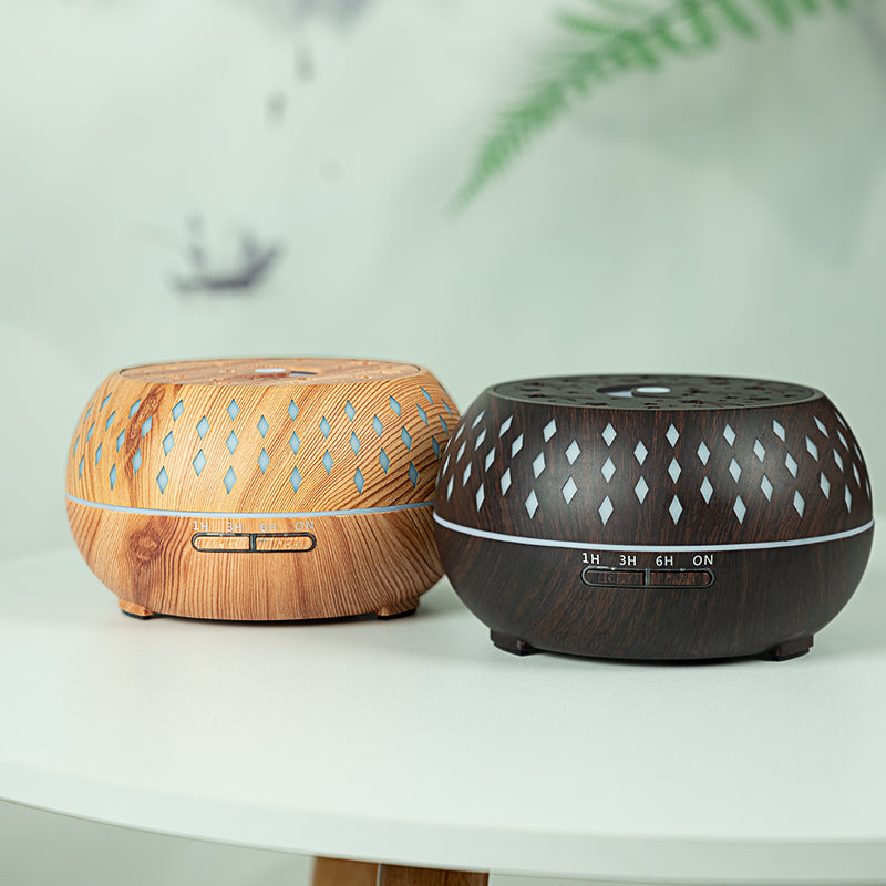 Wood Grain Ultrasonic Humidifier with Star Night Light