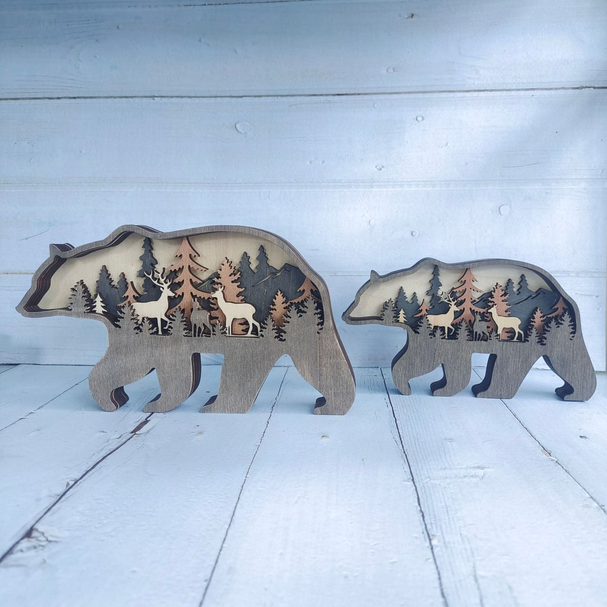 Wooden Animal Decor for Rustic Woodland Home Character