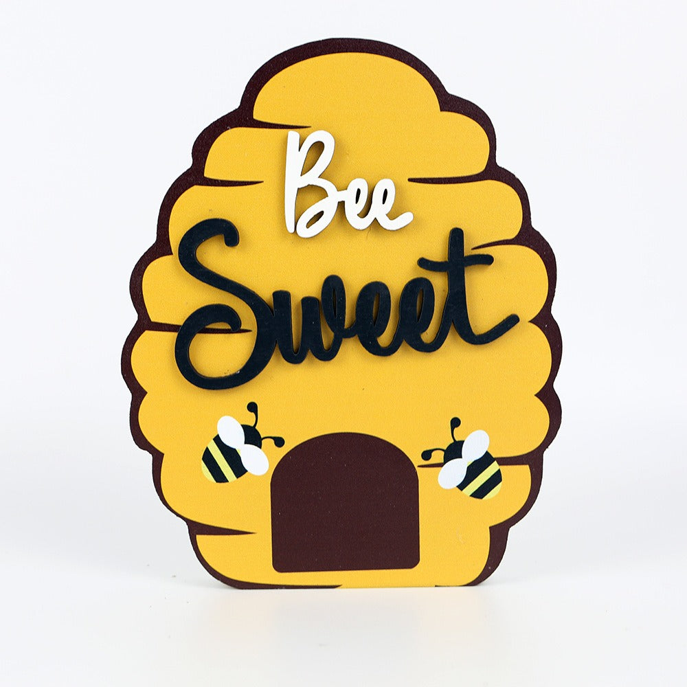 Wooden Bee Decor Set for Cheerful Honey-Home Charm