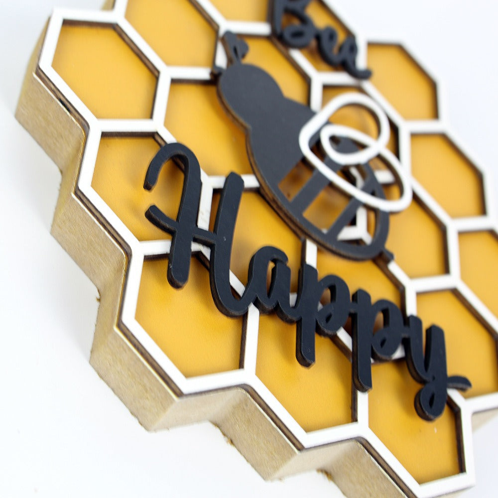 Wooden Bee Decor Set for Cheerful Honey-Home Charm