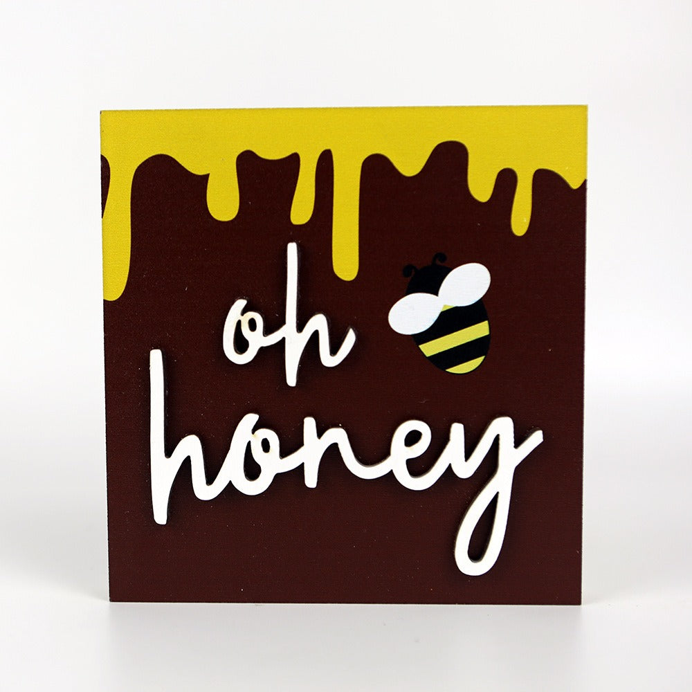 Wooden Bee Decor Set for Cheerful Honey-Home Charm