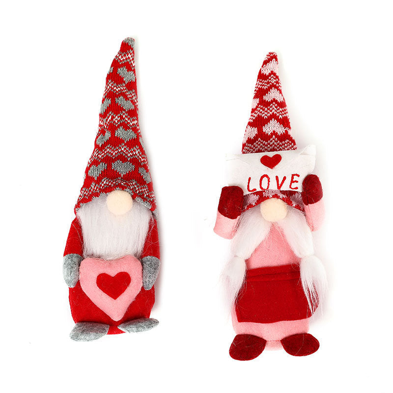 Valentine's Day Gnome Plush Décor with LOVE Heart