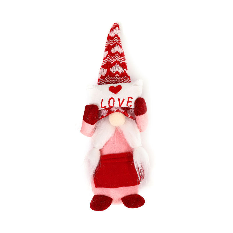 Valentine's Day Gnome Plush Décor with LOVE Heart
