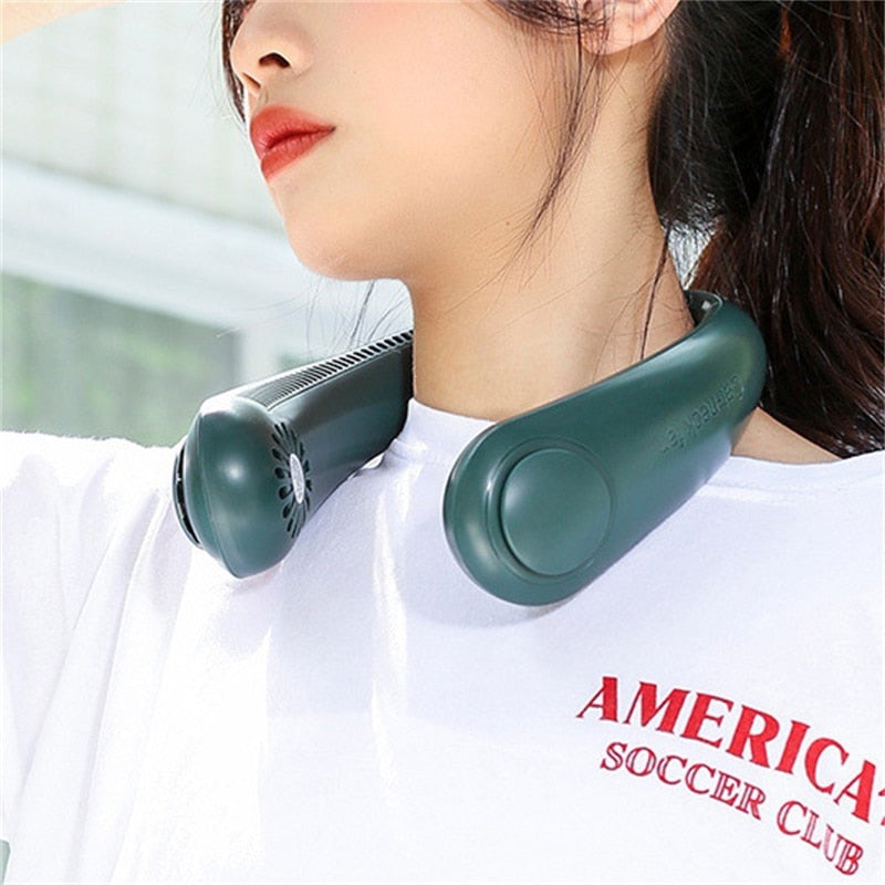 Bladeless Wearable Neck Fan, Hands-Free Summer Cooling