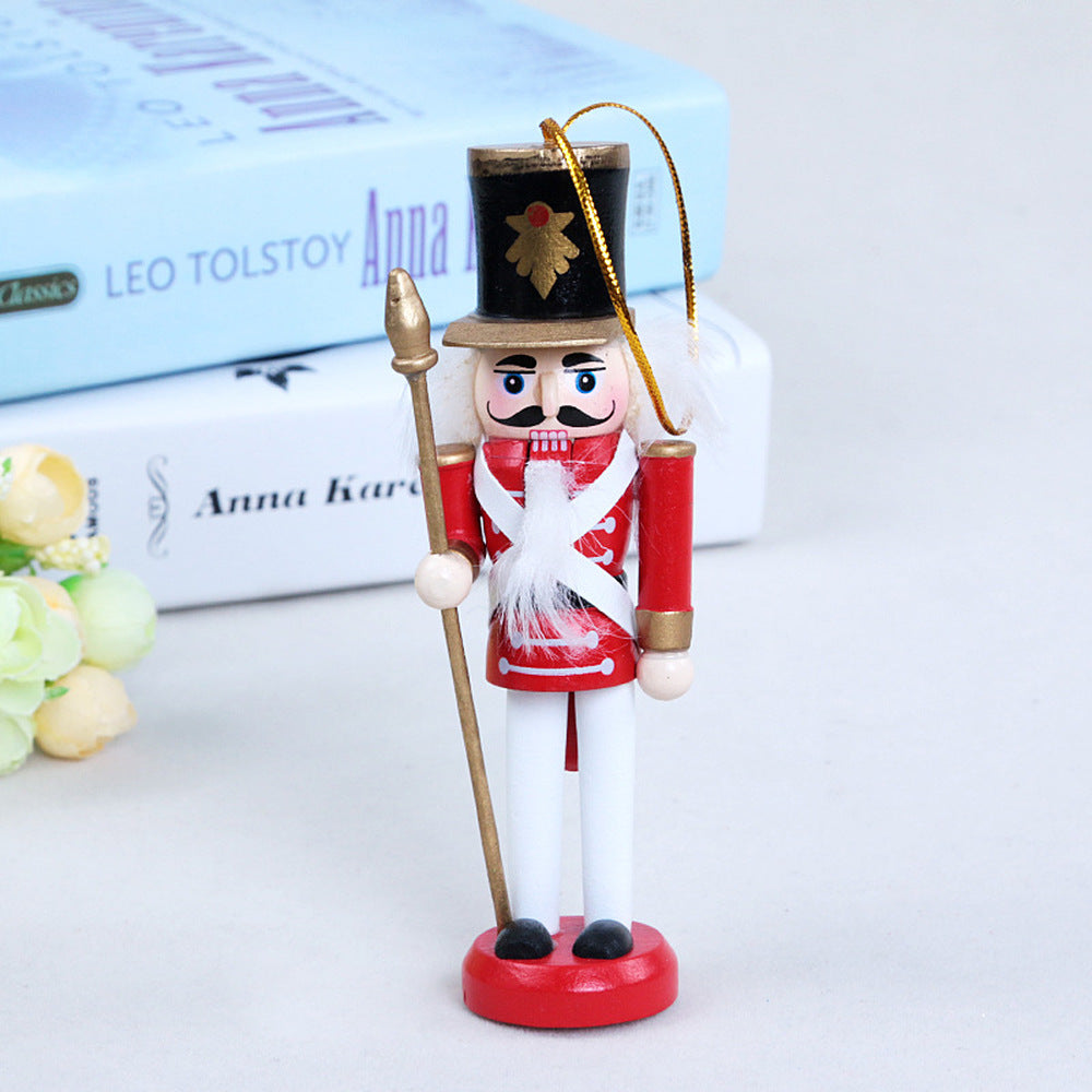 Wooden Nutcracker Ornaments Set for Festive Christmas