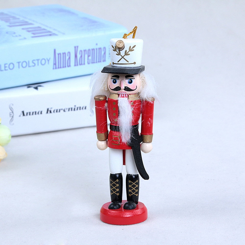 Wooden Nutcracker Ornaments Set for Festive Christmas